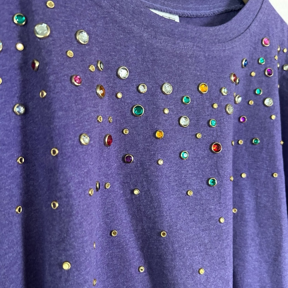 Purple Rhinestone Long Sleeve - Picture 5 of 9